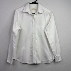 Kardo Wildfang Shirt Womens L White Button Oxford Minimalist Career Preppy